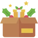 Free Package Box Christmas Box Icon