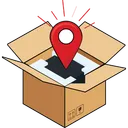 Free Package with location  Icon