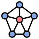 Free Rede Estrela Diagrama Ícone