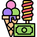 Free Pago De Helado Helado Dinero Icono