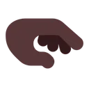 Free Down Hand Flat Icon