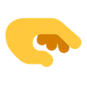 Free Down Hand Flat Icon