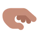 Free Down Hand Flat Icon
