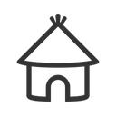 Free Palm Branches Roof  Icon