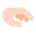 Free Down Hand Flat Icon