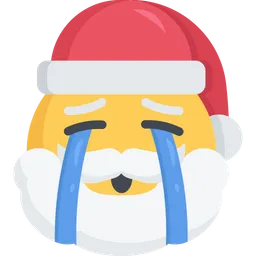 Free Chorando Papai Noel Emoji Ícone