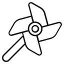 Free Paper windmill  Icon
