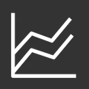 Free Parallel Line Chart Line Chart Line Graph Icon