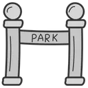 Free Park Amusement Park Park Gate Icon