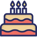 Free Cumpleanos Pastel Velas Icono