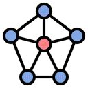 Free Network Star Diagram Icon