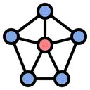 Free Network Star Diagram Icon