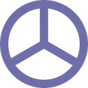 Free Hippy Peace Symbol Icon