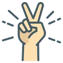 Free Peace Hand Victory Icon