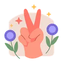 Free Peace hand symbol  Icon