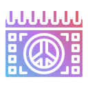 Free Peace Calendar Date Icon