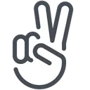 Free Peace Symbol Hand Peace Fingers アイコン