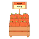 Free Peach Fruit Fruit Basket Icon