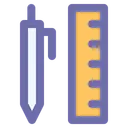 Free Pen And Ruler  Icon