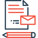 Free Pen Document Mail Icon