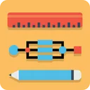 Free Pen Pencil Ruler Icon