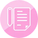 Free Pen Paper Document  Icon