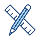 Free Pencil And Ruler Pencil Ruler Icon