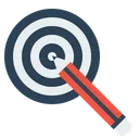 Free Pencil Dart Board Icon