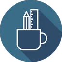 Free Pencil Ruler Mug Icon