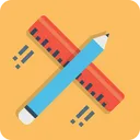 Free Pencil Ruler Design Icon