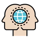 Free Pensando Globalmente Guia Internacional Pensador Ícone