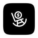 Free Pension Retirement Rocking Chair Icon