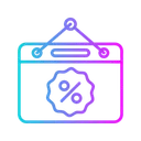 Free Percentage Store Signaling Icon