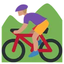 Free Person Mountain Biking Icon