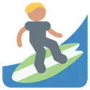 Free Person Surfing Surf Icon