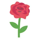 Free Personagem fofa de flor rosa vermelha  Ícone