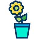 Free Blume Blatt Blumentopf Icon