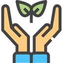 Free Pflege Natur Hand Symbol