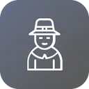 Free Pilgrim Man Boy Icon