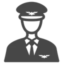 Free Pilot Aviator Flight Attendant Icon