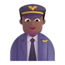 Free Pilot Farbe Mitteldunkel Symbol