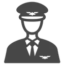 Free Pilot Aviator Flight Attendant Icon