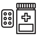 Free Pilules Comprimes Flacon De Medicament Icône