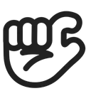 Free Hand High Contrast Icon