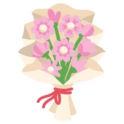 Free Pink Flower Bouquet  Icon