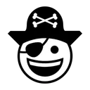 Free Outline Pirate Emoji Icon