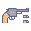 Free Revolver Pistola Bala Icono