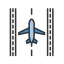 Free Plane On Runway Transportation Travel Icon