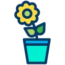 Free Flower Leaf Flower Pot Icon
