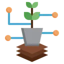 Free Plant Analysis Crop Analytics Agriculture Icon